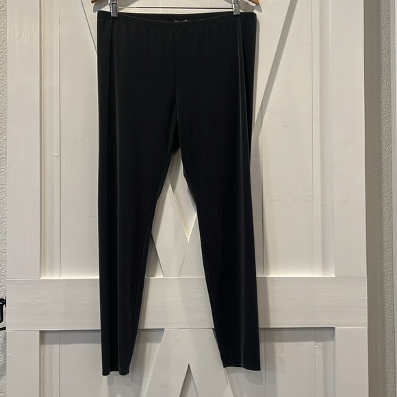Eileen Fisher Velvet Pull On Skinny Pants Leggings Size Large - Picture 1 of 6
